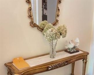 Entry Side Table And Mirror