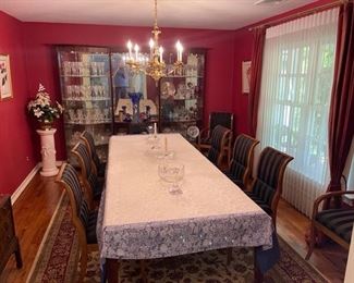 Henredon Triomphe Empire Table With 6 Side Chairs and 2 Armchairs