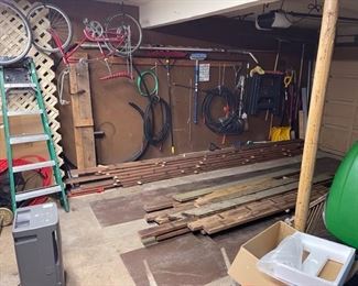 Garage To Go Through. Vintage Bicycles, Coolers, French Doors, Shelving, Refrigerator And More!!