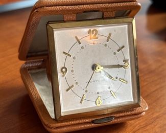 Vintage Westclox brass body German travel clock