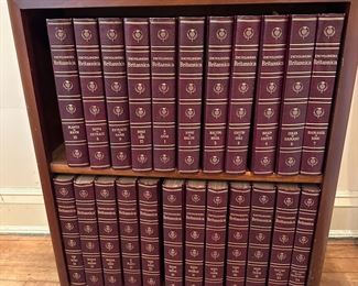 Vintage 1959 Encyclopedia Britannica with shelf  28"H