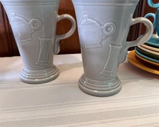 Fiestaware grey latte mugs, very nice condition