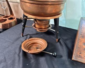 Copper chaffing dish 11"