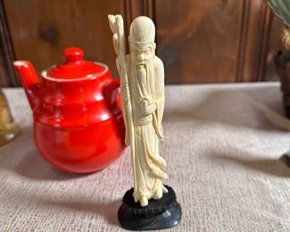 Resin or bone 'Immortal" figurine 4"H
