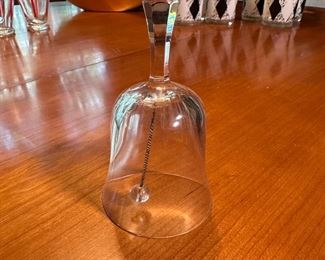 Clear glass bell 4"H