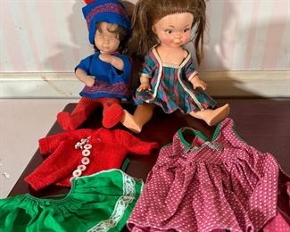 W. Goebel dolls: 1957 Eva Harta 4303 & 1962 ERBS 3901, and clothing