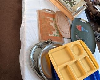 Group of vintage trays