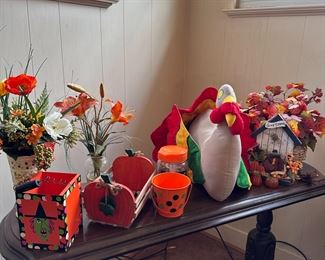 Group of large fall decorations