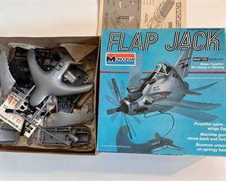 Flap Jack model kit, Mattel, 1973, appears all intact