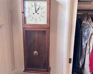 Wall clock, appears to be a kit, unmarked, hands need tightened, does appear to work, no chime 48"H x 15"W