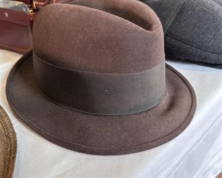 Brown Knox hat  with brown band size 7-1/4