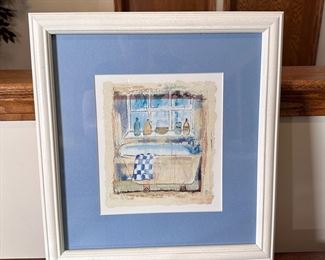 Framed print of 'Splish Splash' by Jane Claire 16" x 15"