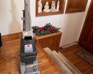Hoover Steam Vac Silver, some damage to front suction area, needs cleaned, works well on initial test