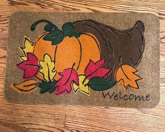 Fall welcome mat with rubber backing 18" x 30"