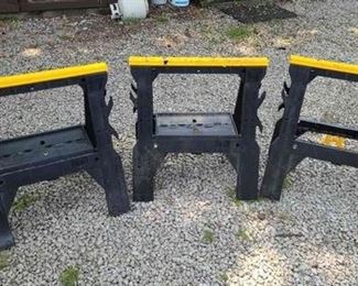 saw horses, tools