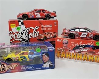 Lot of 3 NASCAR Earnhardt Family 1 24 Scale Replica Stock Cars by Action and Winners Circle
