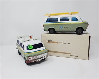 Lot of 2 Bell Telephone 1970s Chevy Van Piggy Banks