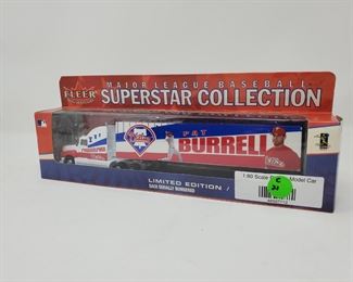 Pat Burrell 1 80 Scale Phillies Model Truck by FLEER in BOX