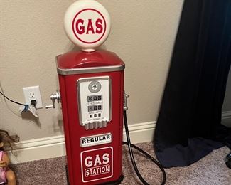 Adorable pedal car gas pump