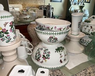 Portmeirion, mixing bowls, canisters, vases, casserole 