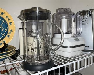 French Press Coffee Maker, Food Chopper, Cuisinart Can Opener
