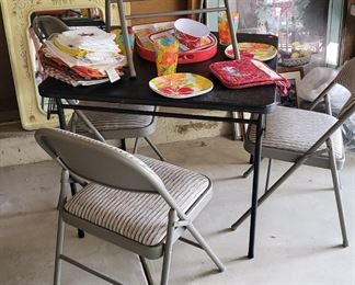 Folding table & chairs