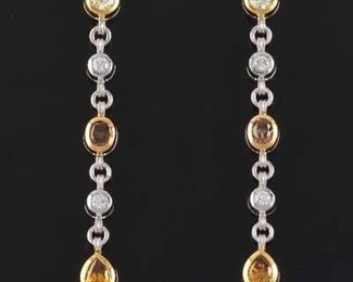 Hans D. Krieger Gold and Diamond Earrings 