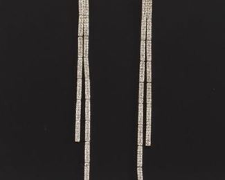 A Pair of Diamond Drop Earrings 