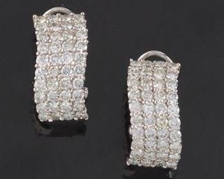 A Pair of Diamond Earrings 