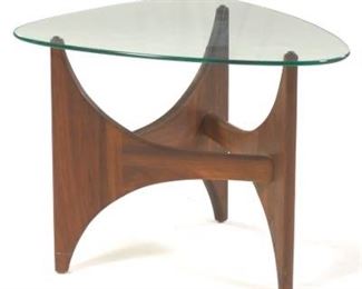 Adrian Pearsall Walnut Triangular Side Table
