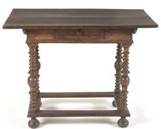 American William and Mary Tavern Table, 18th Century