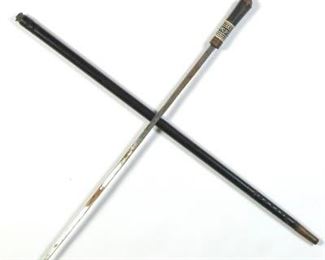 Antique Walking Stick with Concealed Sword Inside 