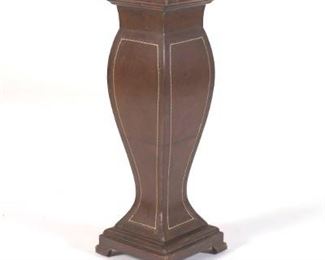 Belle Epoque Gilt and Tooled Leather Pedestal 