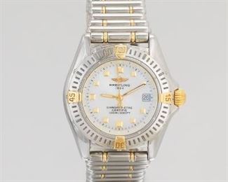 Breitling Tuotone Ladies Chronometer Quartz Wristwatch