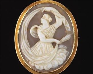 Carved Cameo Brooch 