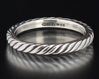 David Yurman Cable Style Sterling Ring