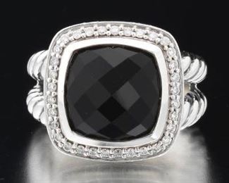 David Yurman Sterling And Diamond Ring