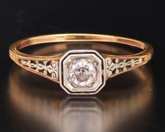 Deco Diamond Ring 