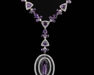 Diamond and Amethyst Necklace 