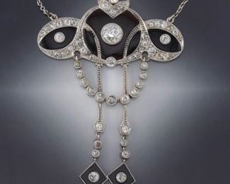 Edwardian Diamond and Necklace Negligee Necklace 