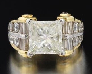 J.B.STAR Gold and Diamond Cocktail Ring 