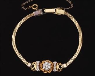 Jabel Gold and Diamond Adornment with Gold and Silver Bracelet 