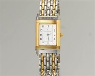 Jager LeCoultre 18K And Stainless Ladies Quartz Wristwatch