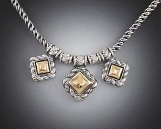 John Hardy Sterling And 14K Necklace