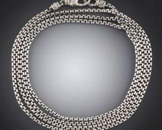 John Hardy Sterling Rounded Square link Chain 