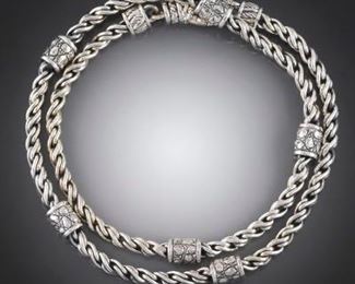 John Hardy Sterling Station Necklace