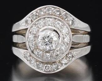 Ladies Gold and Diamond Cocktail Ring 