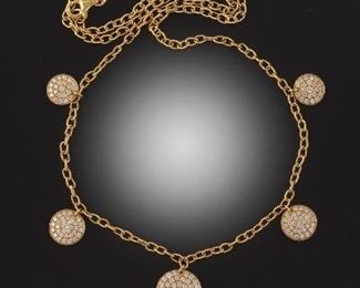 Ladies Gold and Diamond Necklace 