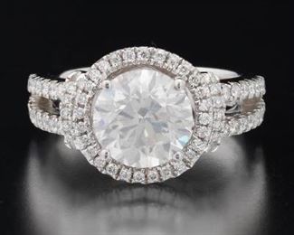 Ladies 3.02 Carat Diamond Ring, EGL Report 