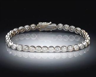 Ladies 6.58 Carat Diamond Tennis Bracelet 